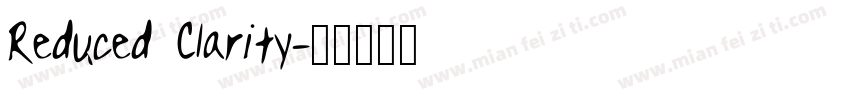 Reduced Clarity字体转换